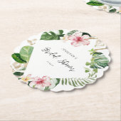 Elegantes tropisches Monstera Brautparty Untersetzer (angewinkelt)