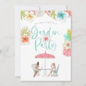 Elegantes tropisches Party Einladung (Vorderseite)