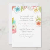 Elegantes tropisches Party Einladung (Rückseite)