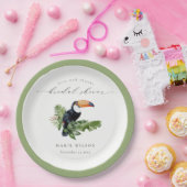 Elegantes tropisches Regenwald Toucan Brautparty Pappteller (Party)