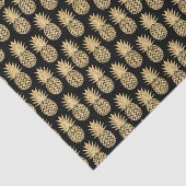 Elegantes tropisches Schwarz-und Goldananas-Muster Seidenpapier (Ausschnitt)