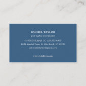 Elegantes tropisches Seepferd rosa blaue Küste Visitenkarte (Rückseite)