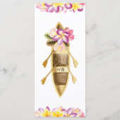 Elegantes tropisches Sommer-Hochzeits-mit Menükarte (Rückseite)