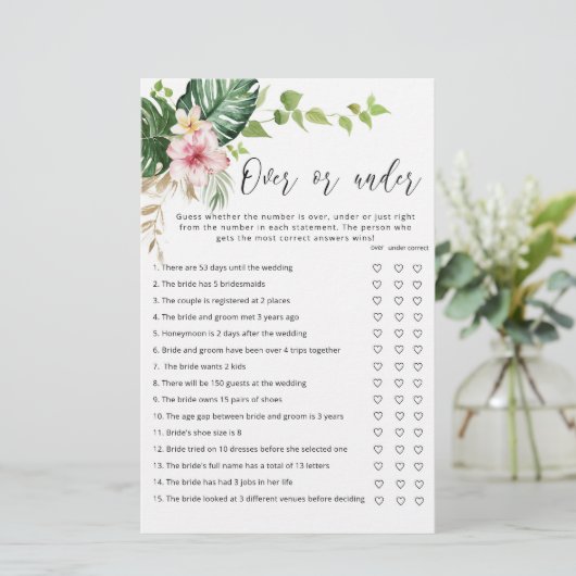 Elegantes tropisches Spiel über oder unter dem Bra (Stehend Vorderseite)