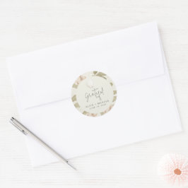 Elegantes tropisches Strand-Hochzeitsgeschenk Runder Aufkleber