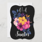 Elegantes Tropisches Thema Hochzeit Einladung (Rückseite)