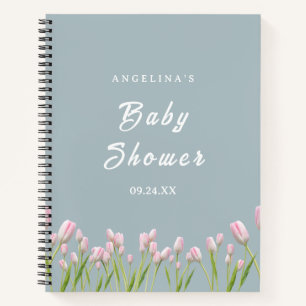 Elegantes Tulips Baby Shower Gift List-Notebook Notizblock