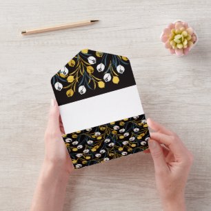 Elegantes Tulpen-Blumenmuster  All In One Einladung