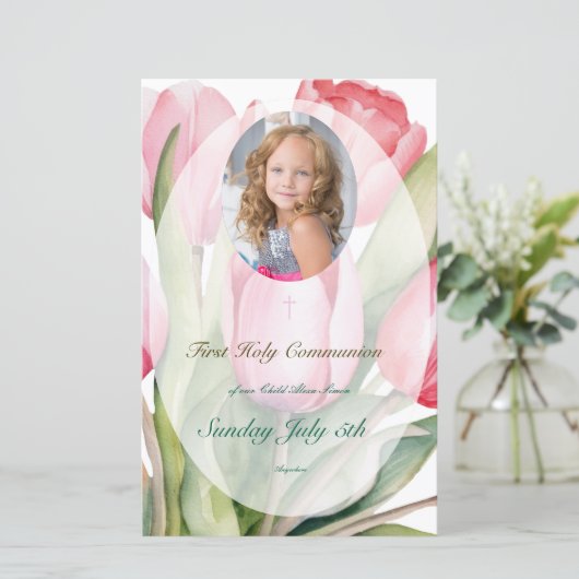 Elegantes Tulpenmenü (Stehend Vorderseite)