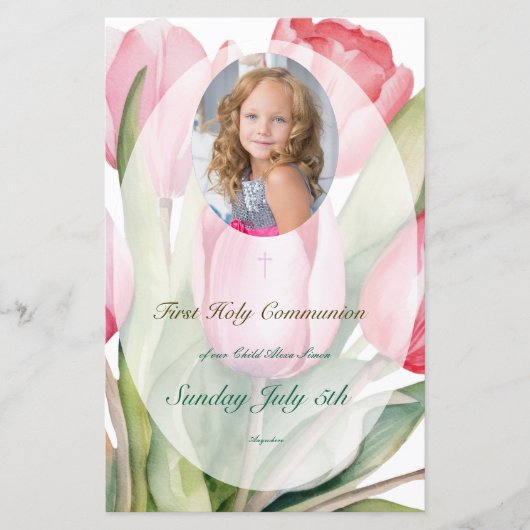 Elegantes Tulpenmenü (Vorderseite)