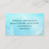 Elegantes | Türkis-Aquarell des Yoga-Lehrer- Visitenkarte (Rückseite)