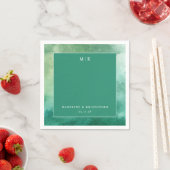 Elegantes Türkis-Aquarell Serviette (Beispiel)