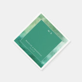 Elegantes Türkis-Aquarell Serviette (Ecke)