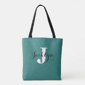 Elegantes Türkis Benutzername  Tasche (Rückseite)