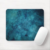 Elegantes Türkis Mandala Wasserfarbenes Muster Mousepad (Mit Mouse)