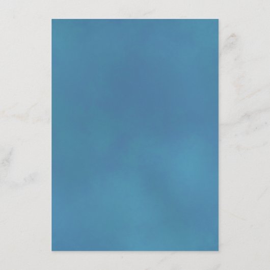 Elegantes Türkisblau oder Sky Blue Rose Hochzeitsd Begleitkarte (Rückseite)