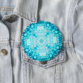 Elegantes türkisfarbenes blaues Aqua Stone Muster Button (Beispiel)
