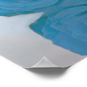 Elegantes türkisfarbenes Blue Rose Chic Wedding Wi Poster (Ecke)