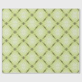 Elegantes türkisfarbenes Damastmuster Geschenkpapier (Flach)