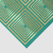 Elegantes türkisfarbenes Goldverpackungspapier Seidenpapier (Ausschnitt)