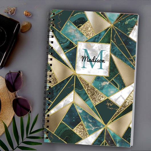 Elegantes, türkisfarbenes Imitat Notizblock