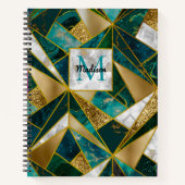 Elegantes, türkisfarbenes Imitat Notizblock (Vorderseite)