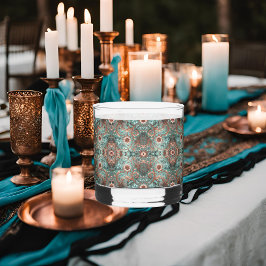 Elegantes türkisfarbenes Kupfermuster Whiskyglas