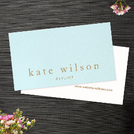 Elegantes türkisfarbenes Leder Beruflich Visitenkarte