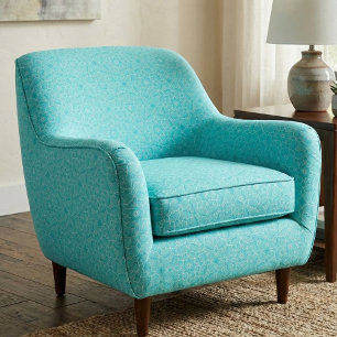 Elegantes türkisfarbenes Mosaikmuster Stoff