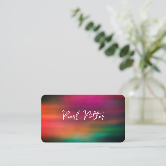 elegantes türkisfarbenes orangefarbenes Magenta, k Visitenkarte (Stehend Vorderseite)