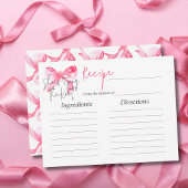 Elegantes Tying Rosa Brautparty Rezept Mitteilungskarte