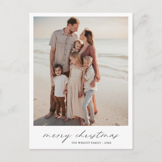 Elegantes Typografie-Foto Moderne Weihnachten (Vorderseite)