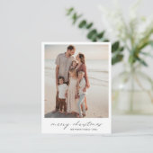 Elegantes Typografie-Foto Moderne Weihnachten (Stehend Vorderseite)