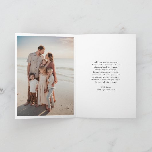 Elegantes Typografie-Foto Moderne Weihnachten (Innenseite)