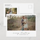 Elegantes Typografie-Foto Moderne Weihnachten (Vorne/Hinten)