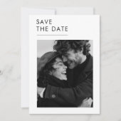 Elegantes Typografie-Foto Save the Date Einladung (Vorderseite)
