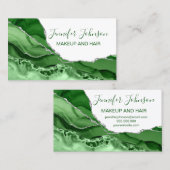 elegantes Typografie-Grün- und Silberagazin Visitenkarte (Vorne/Hinten)