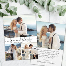 Elegantes Typografie-Script 3 Foto Collage Wedding