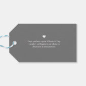 Elegantes Typografie-Valentinstag-Paar Foto Geschenkanhänger (Rückseite Horizontal)