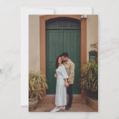 Elegantes typografisches Foto Save The Date (Rückseite)