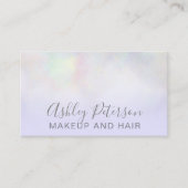 Elegantes typografisches Lavendel Perlnacre Visitenkarte (Vorderseite)