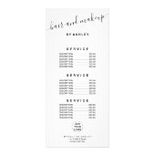 elegantes typografisches Logo Schwarz-weiße Haarsc Werbekarte (Hinten)