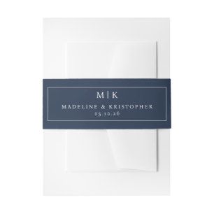 Elegantes, typografisches Navy Einladungsbanderole