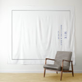 Elegantes, typografisches Navy Wandteppich (Beispiel (Horizontal))