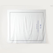 Elegantes, typografisches Navy Wandteppich (Vorderseite (Horizontal))