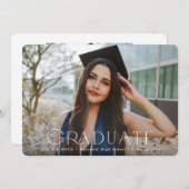 Elegantes Typografisches Overlay Zwei-Foto-Abschlu Ankündigung (Vorne/Hinten)