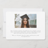 Elegantes Typografisches Overlay Zwei-Foto-Abschlu Ankündigung (Rückseite)