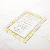 Elegantes Typografisches Weihnachtsfest-Party Folieneinladung (Gedreht)