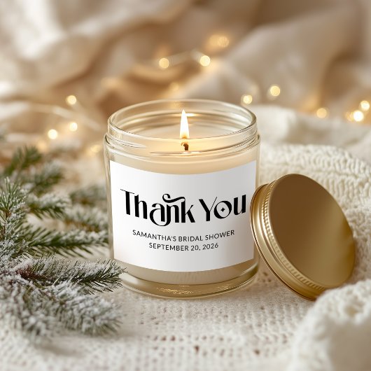 Elegantes Typografy Brautparty Vielen Dank Rechteckiger Aufkleber