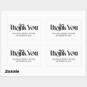 Elegantes Typografy Brautparty Vielen Dank Rechteckiger Aufkleber (Blatt)